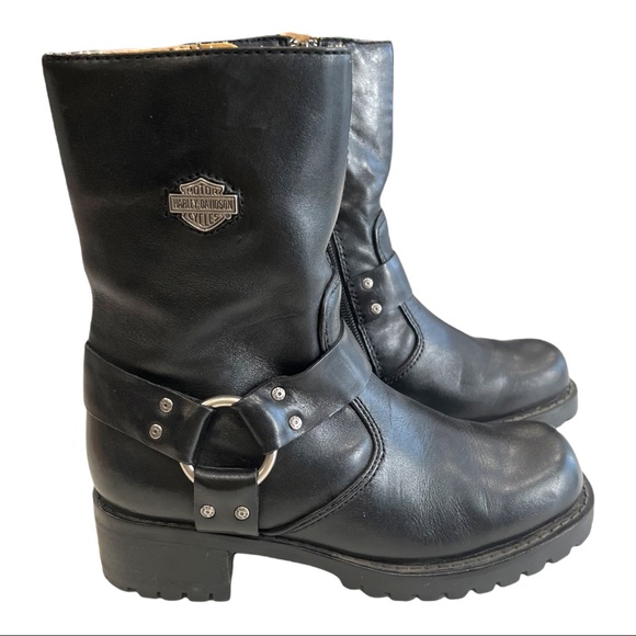 HarleyDavidson Shoes Harley Davidson Short Leather Harness Chunky